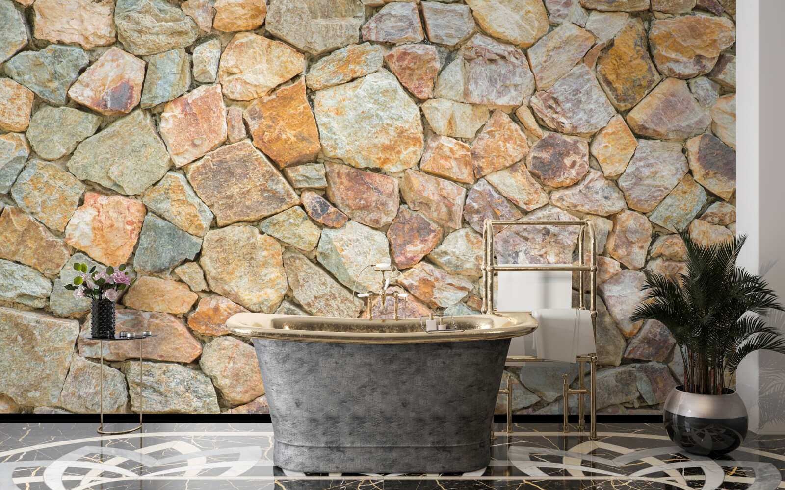 Fototapet pietre maro de diferite nuanțe