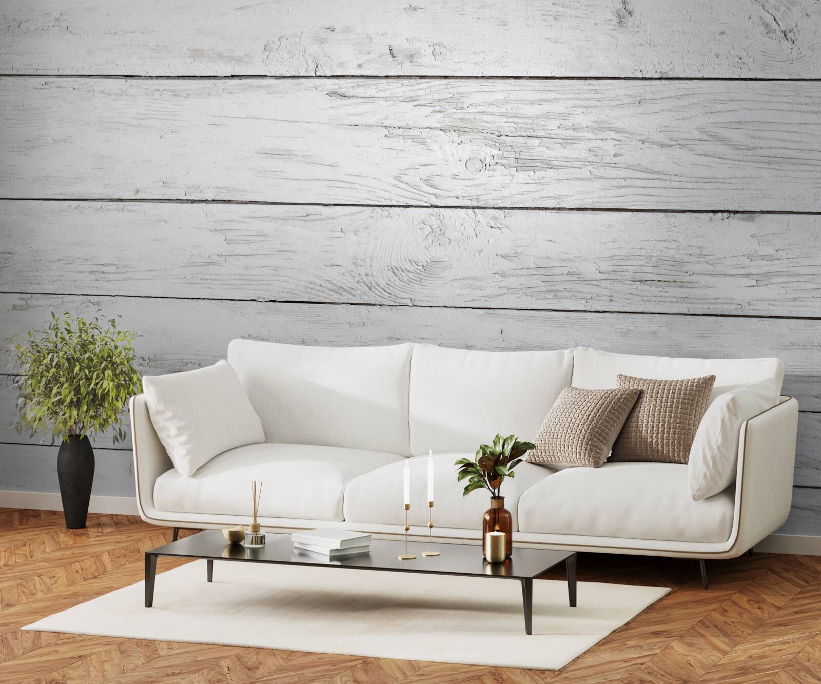 Fototapet scândură de parchet din lemn gri deschis