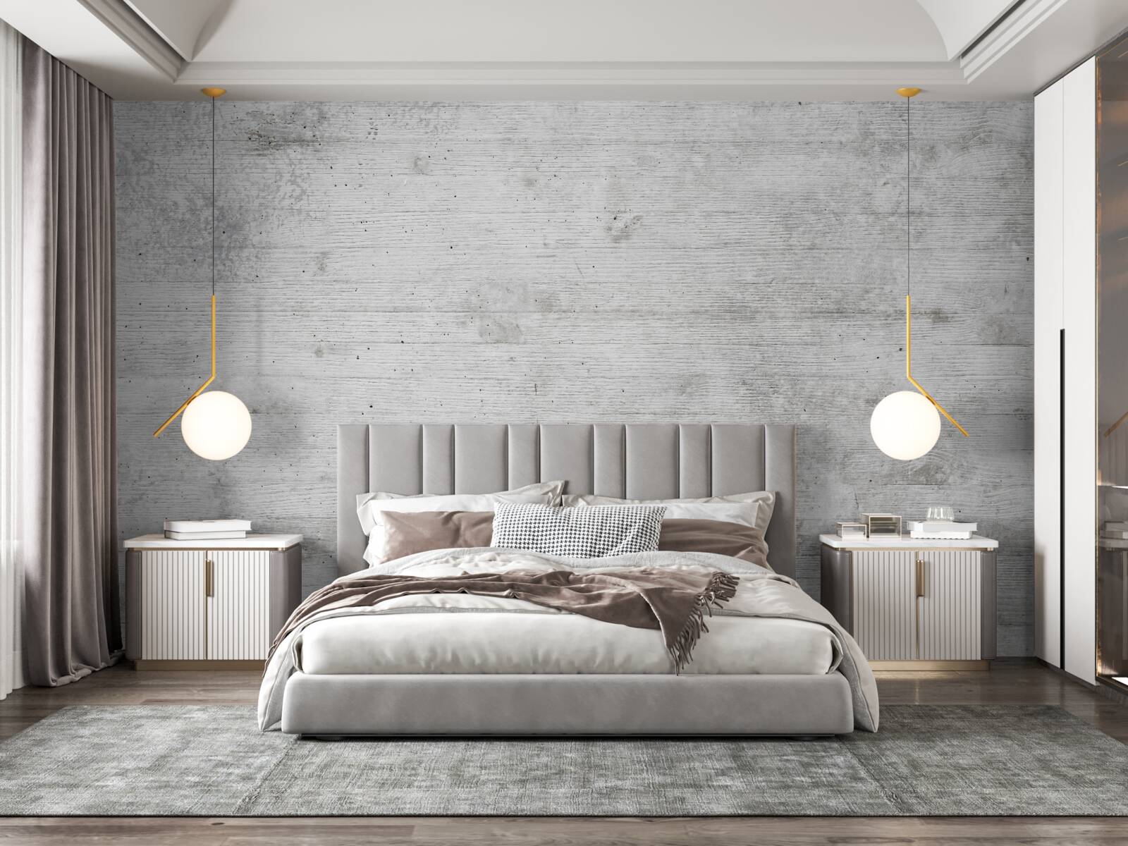 Fototapet perete din lemn gri deschis