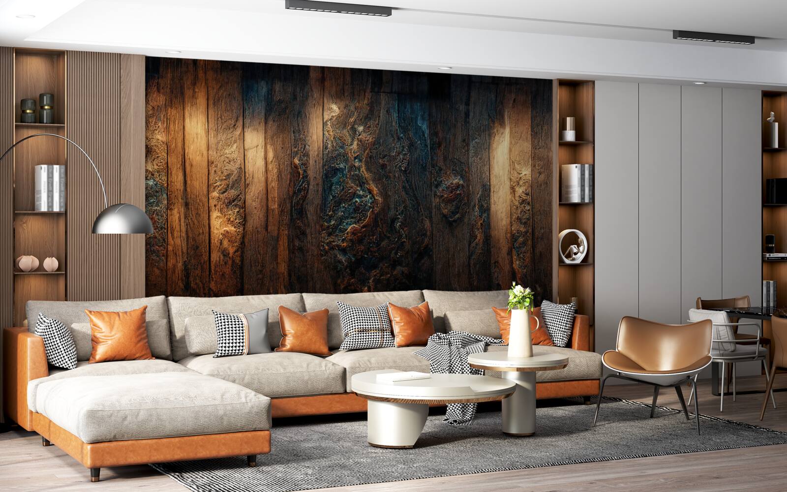 Fototapet fundal realizat din lemn vechi, închis la culoare