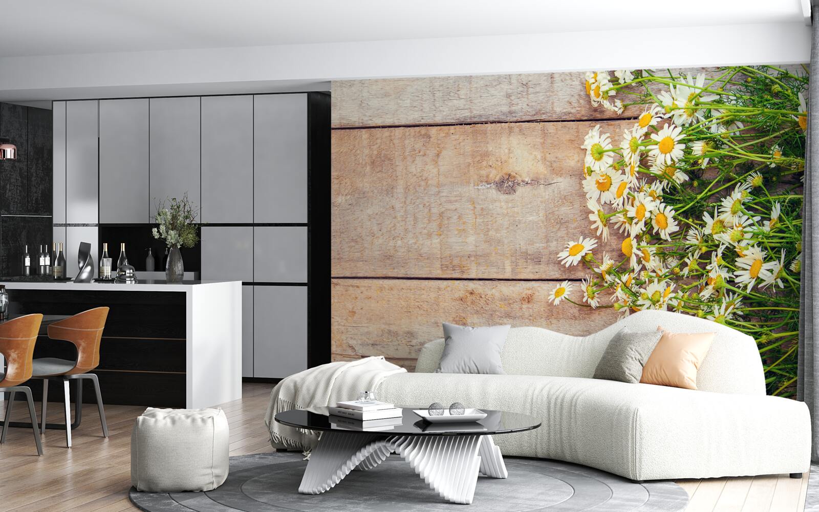 Fototapet niște margarete pe ringul de dans