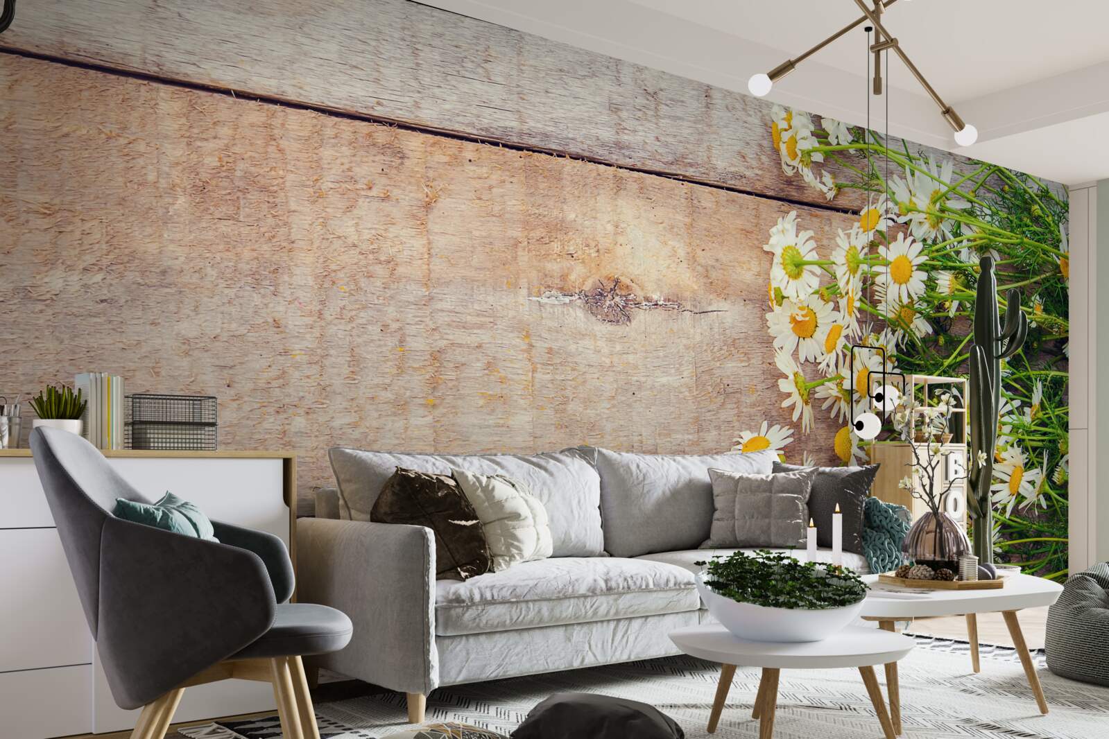 Fototapet niște margarete pe ringul de dans