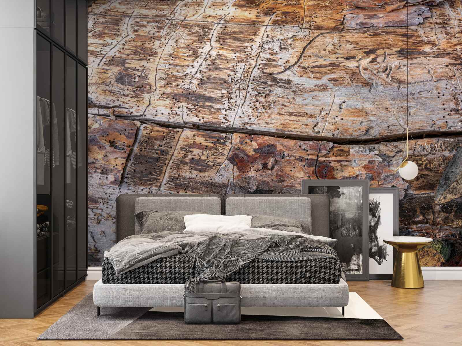 Fototapet structura materialului lemnos în putrefacție