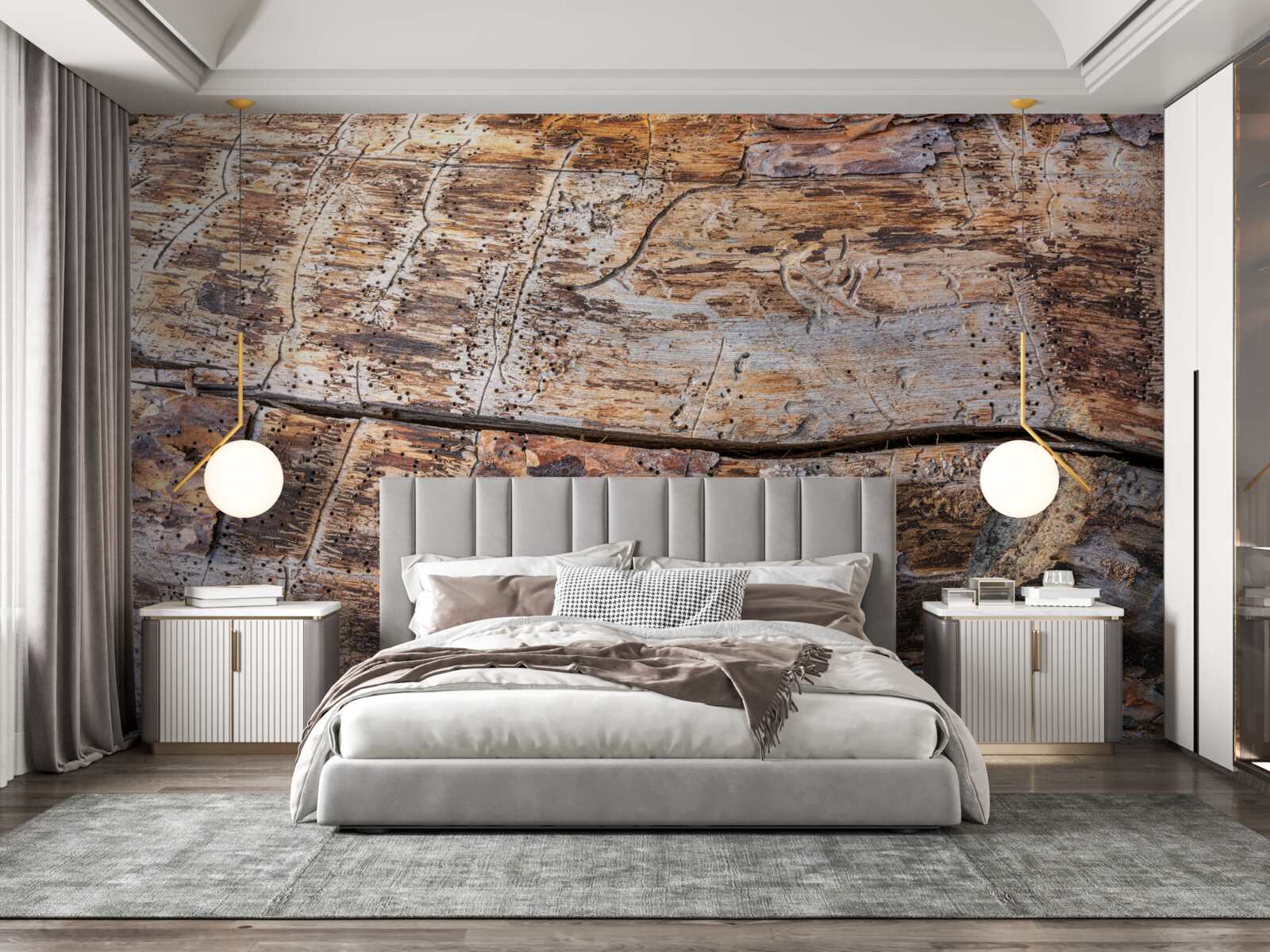 Fototapet structura materialului lemnos în putrefacție