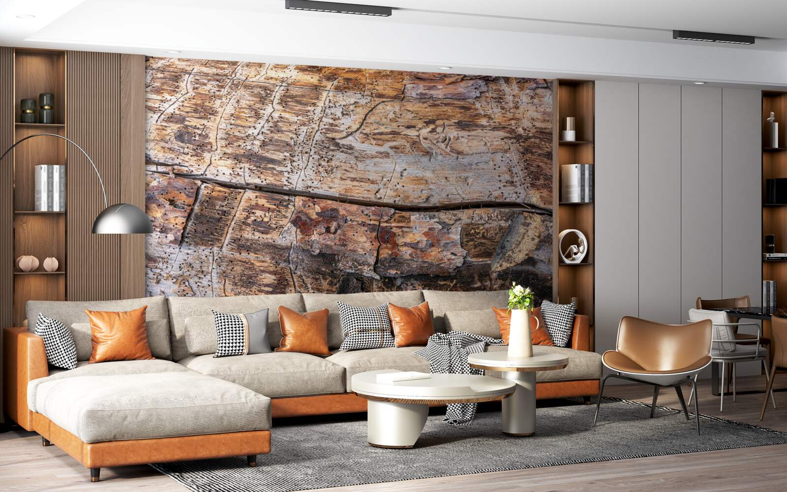 Fototapet structura materialului lemnos în putrefacție