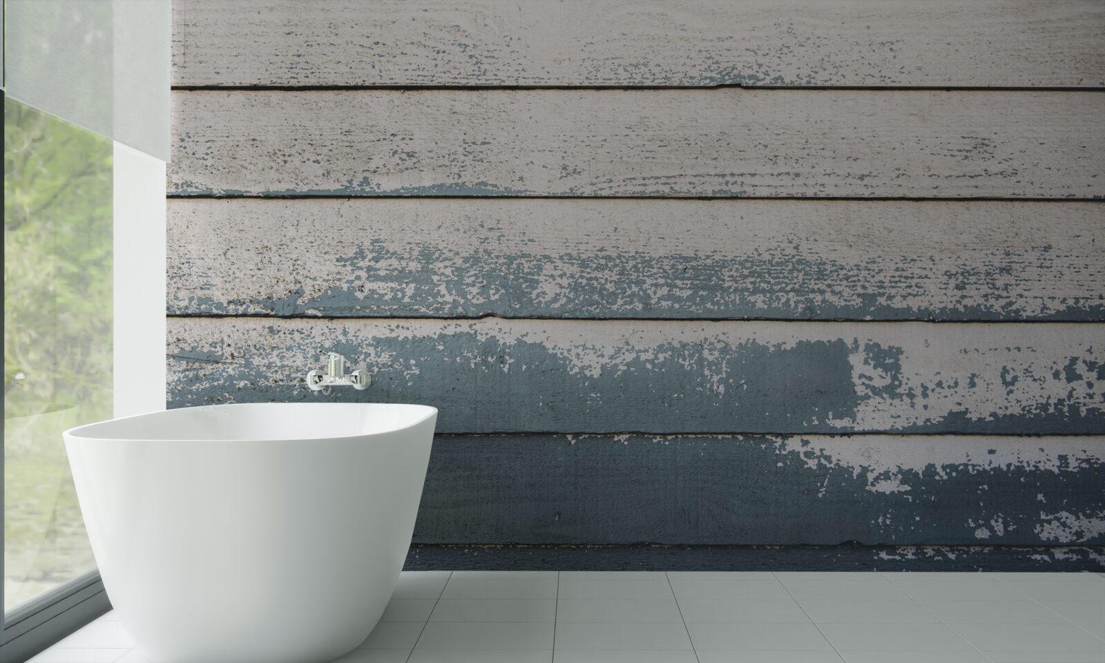 Fototapet panou vechi din lemn care și-a pierdut acoperirea