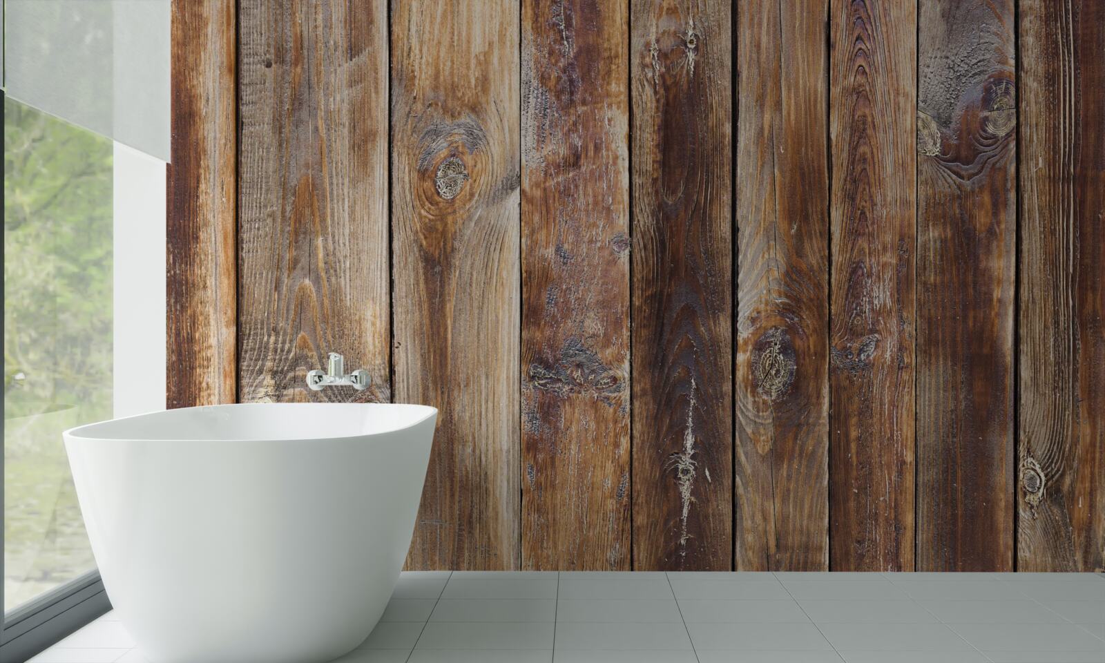 Fototapet grinzile sunt realizate din lemn maro închis