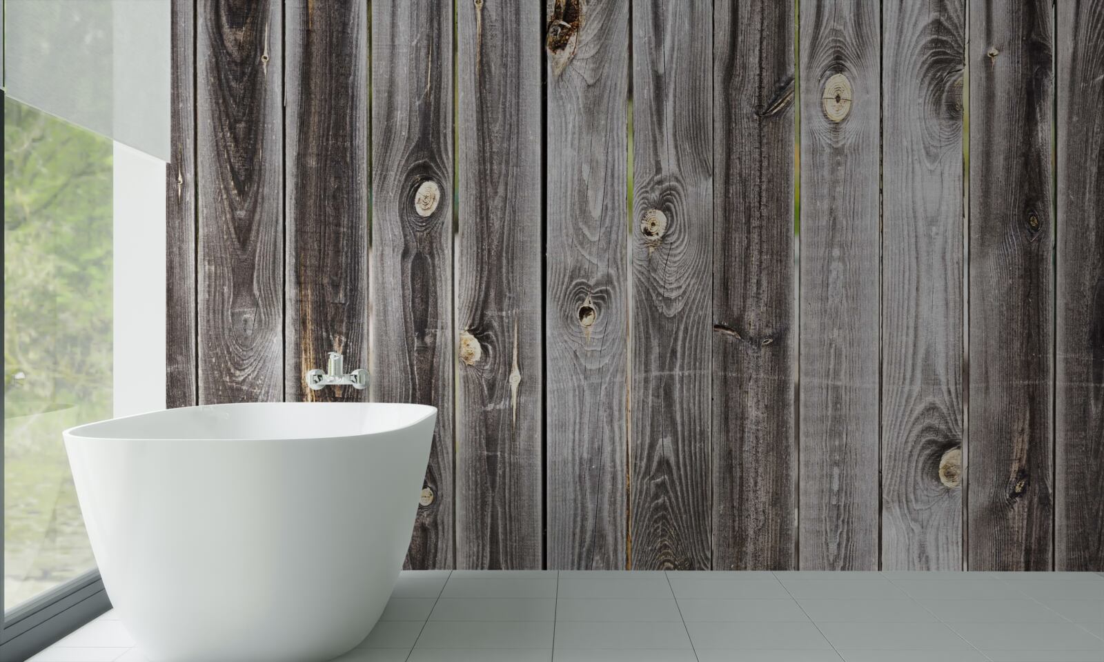 Fototapet gard din lemn gri închis