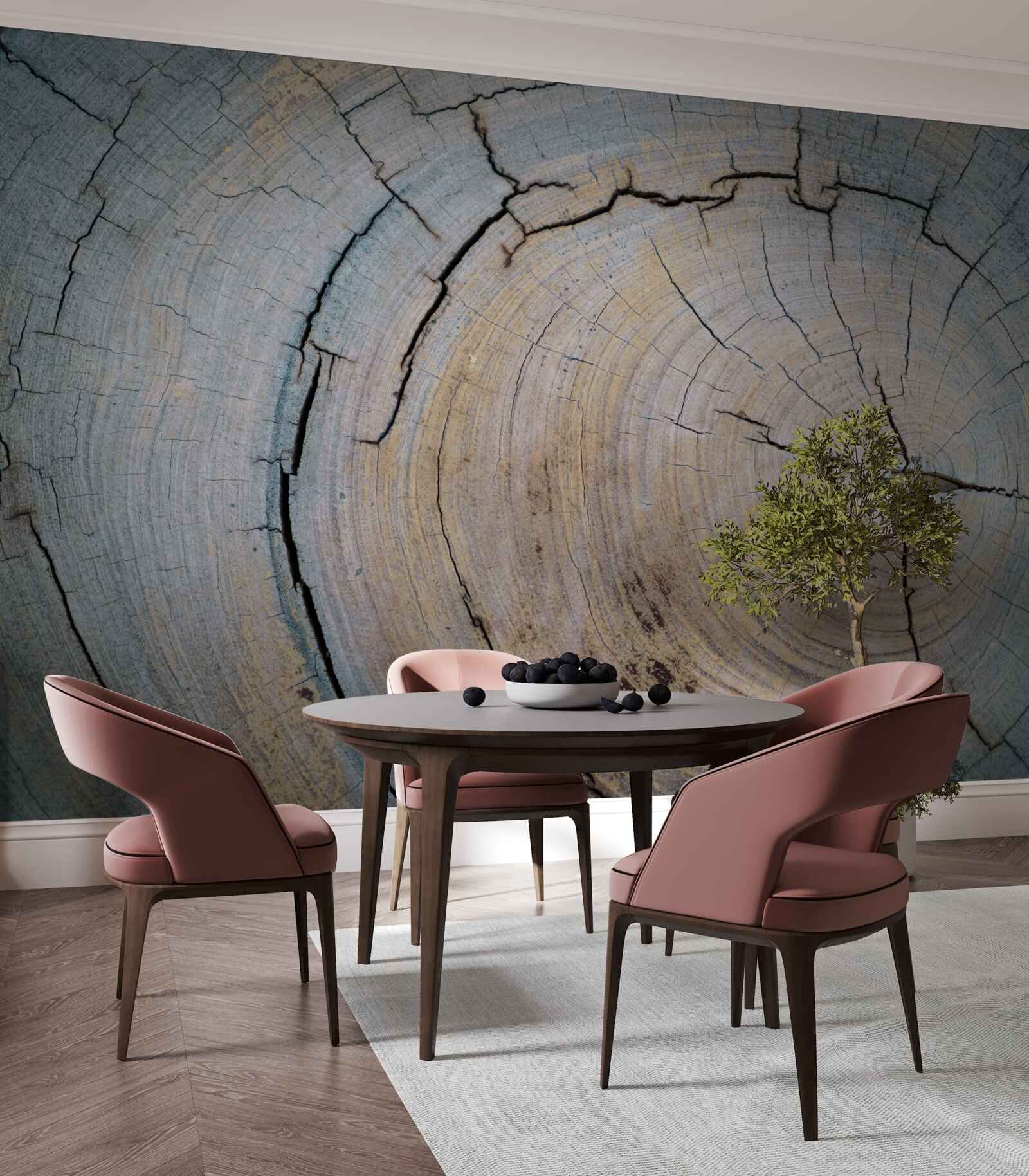 Fototapet vedere detaliată a trunchiului copacului