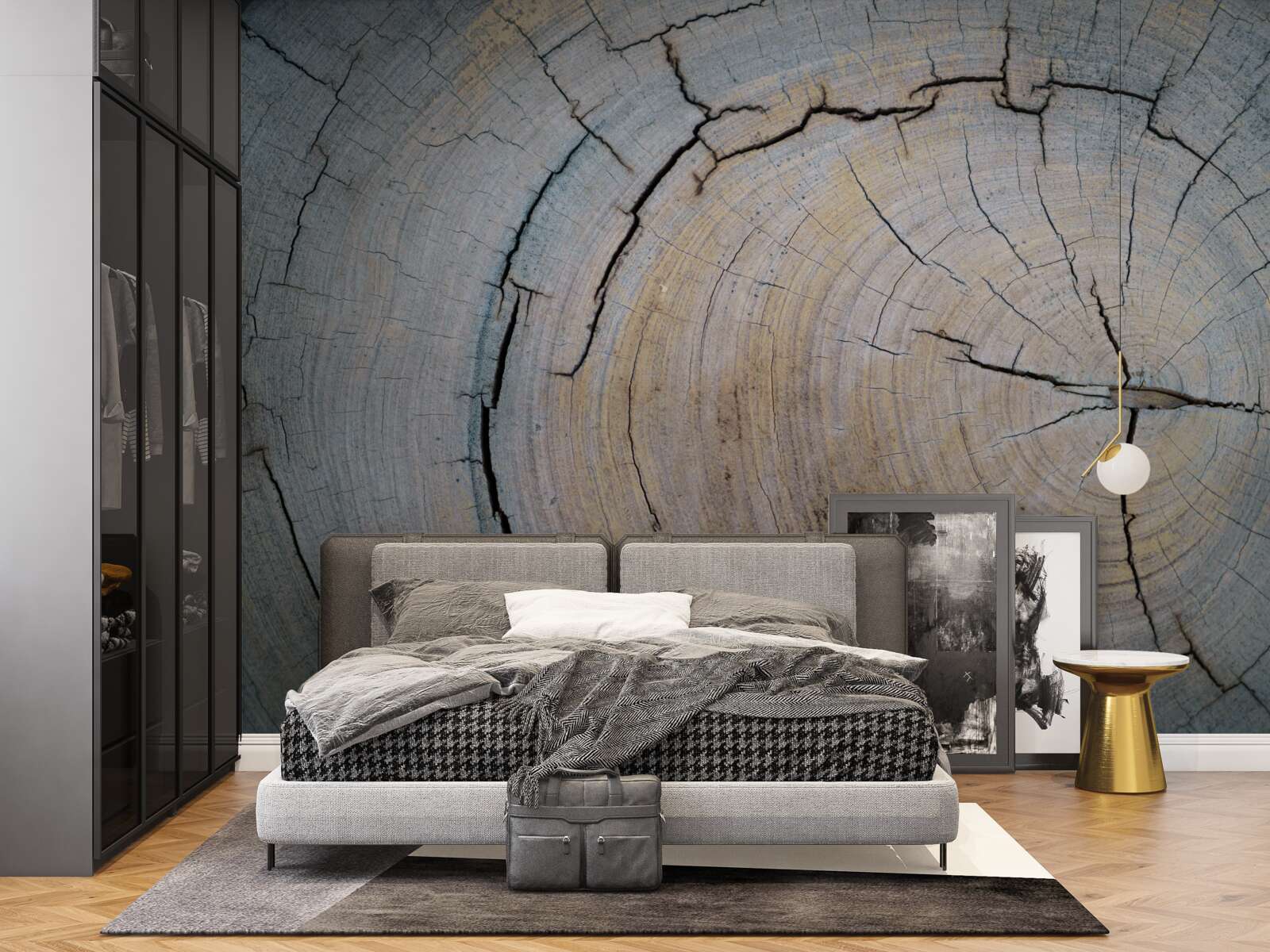 Fototapet vedere detaliată a trunchiului copacului