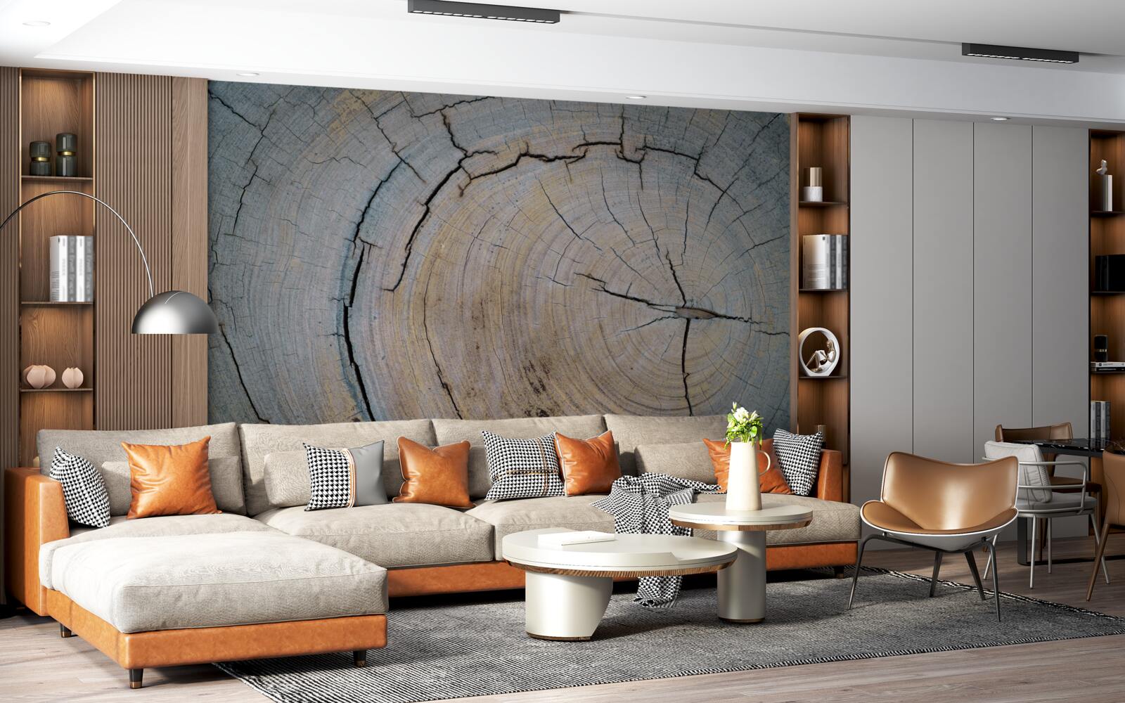 Fototapet vedere detaliată a trunchiului copacului