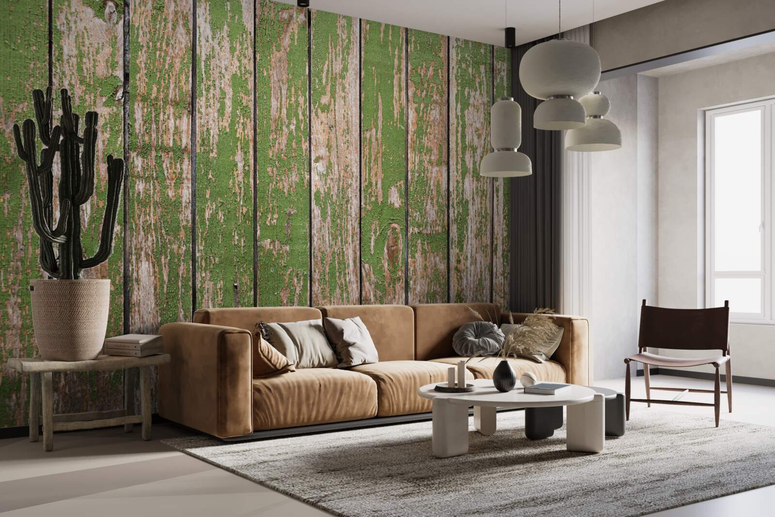 Fototapet gard verde vechi, dărăpănat