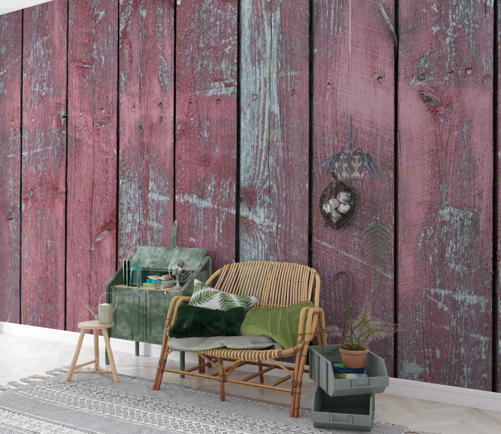 Fototapet fundal de lemn într-o nuanță de liliac vechi