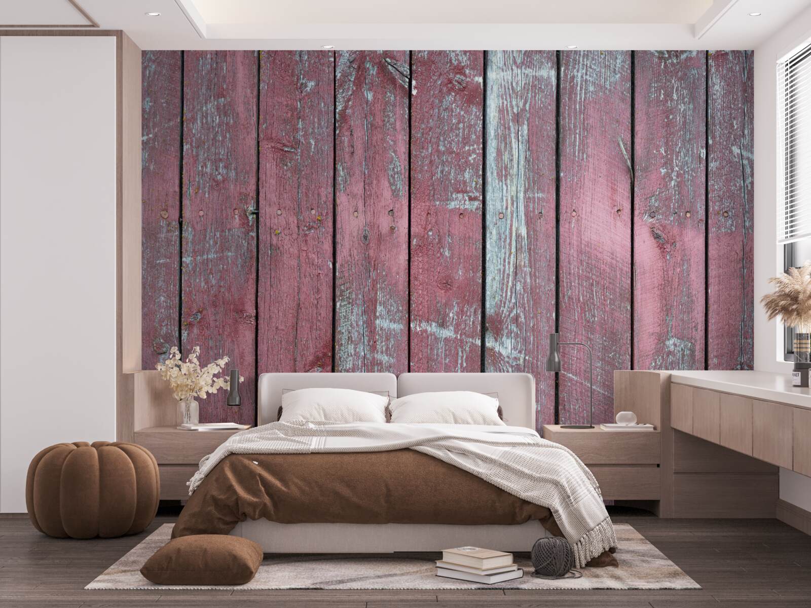 Fototapet fundal de lemn într-o nuanță de liliac vechi