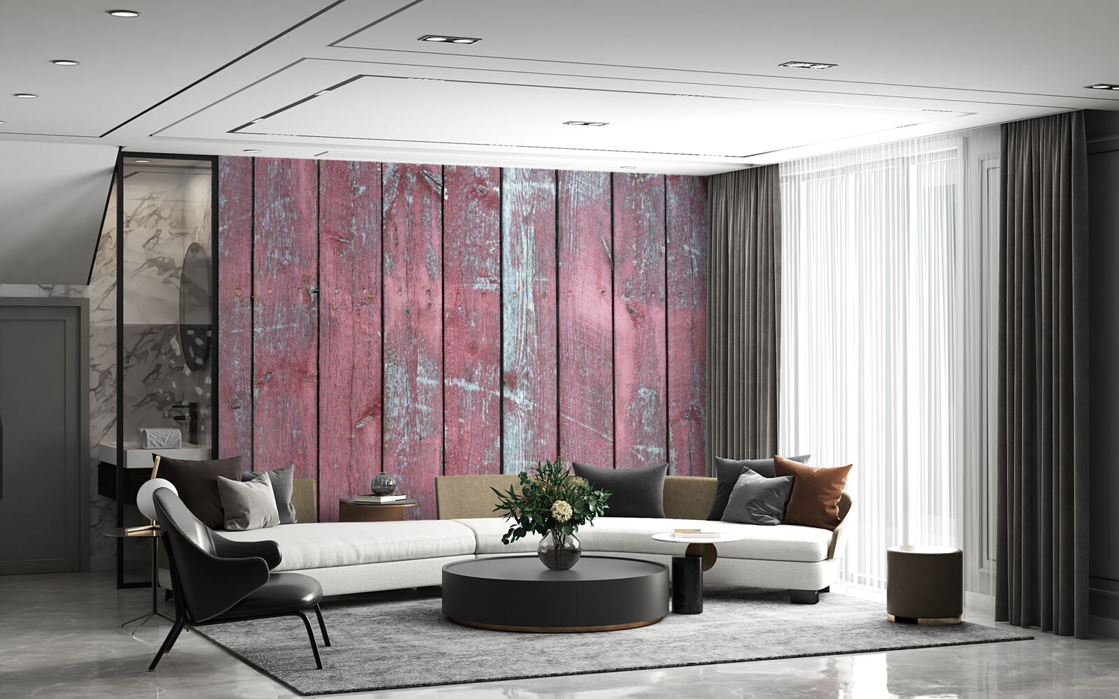 Fototapet fundal de lemn într-o nuanță de liliac vechi