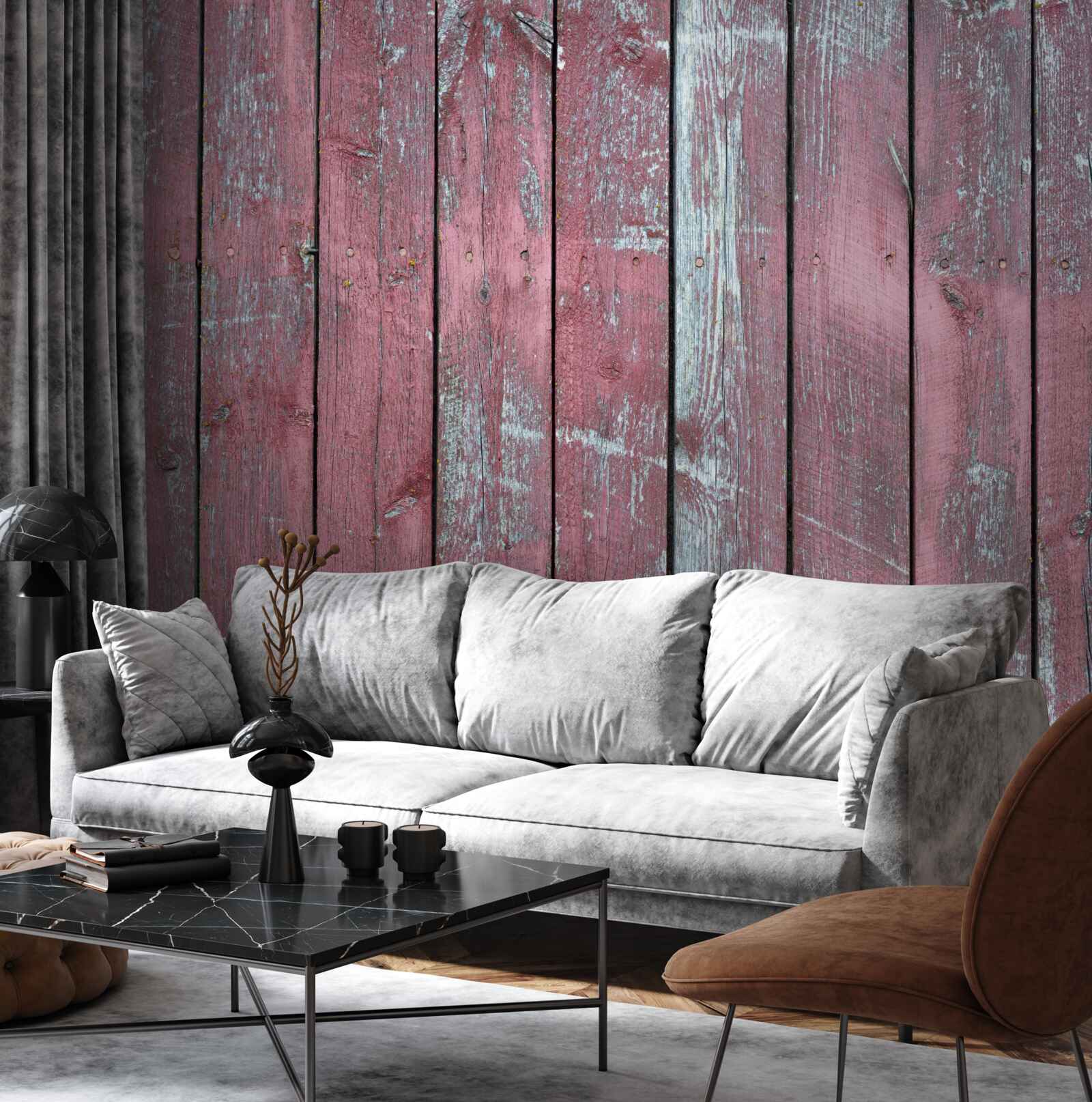 Fototapet fundal de lemn într-o nuanță de liliac vechi