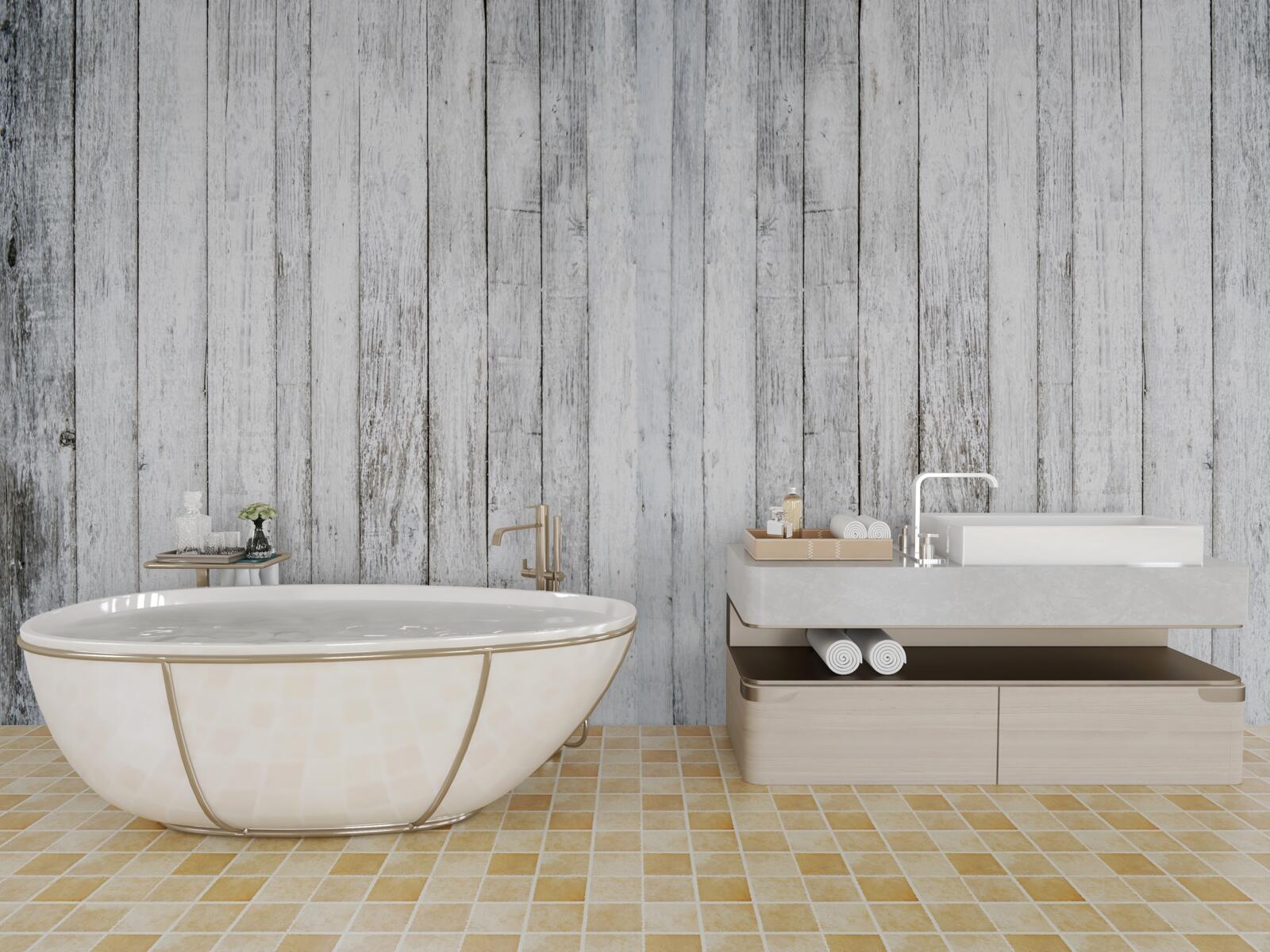 Fototapet bețe subțiri din lemn gri deschis