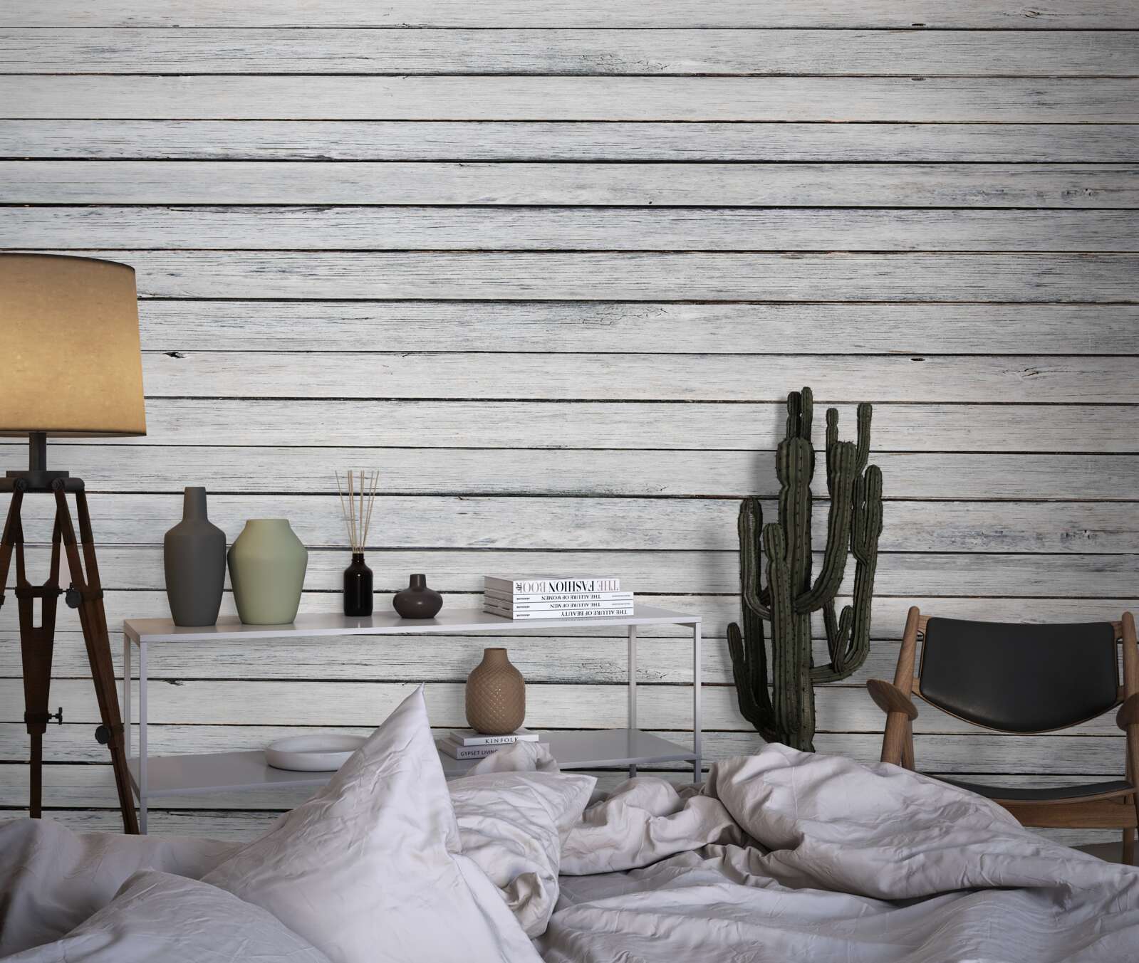 Fototapet bețe înguste, lemnoase, de culoare gri