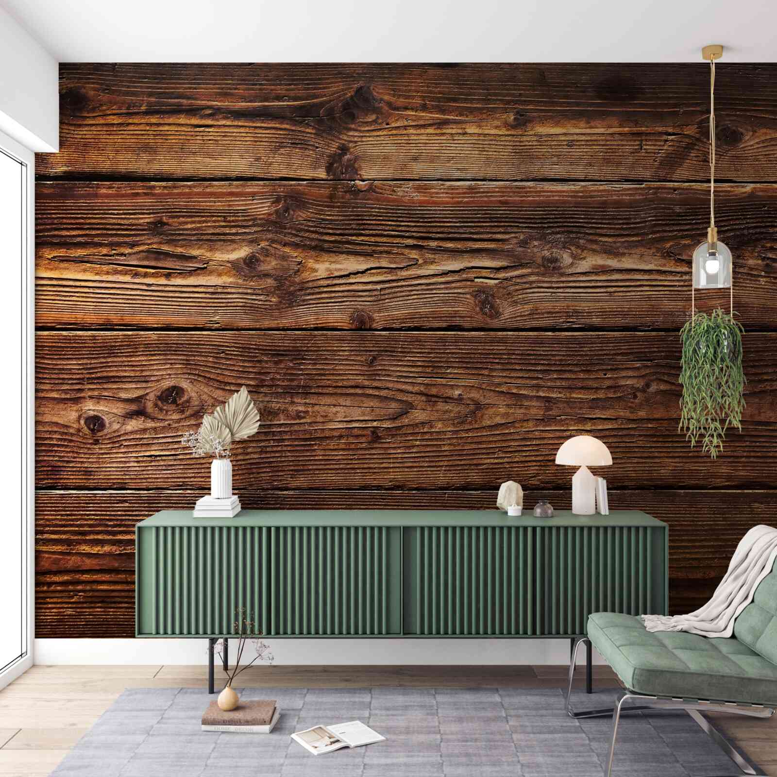 Fototapet scândură de parchet maro închis