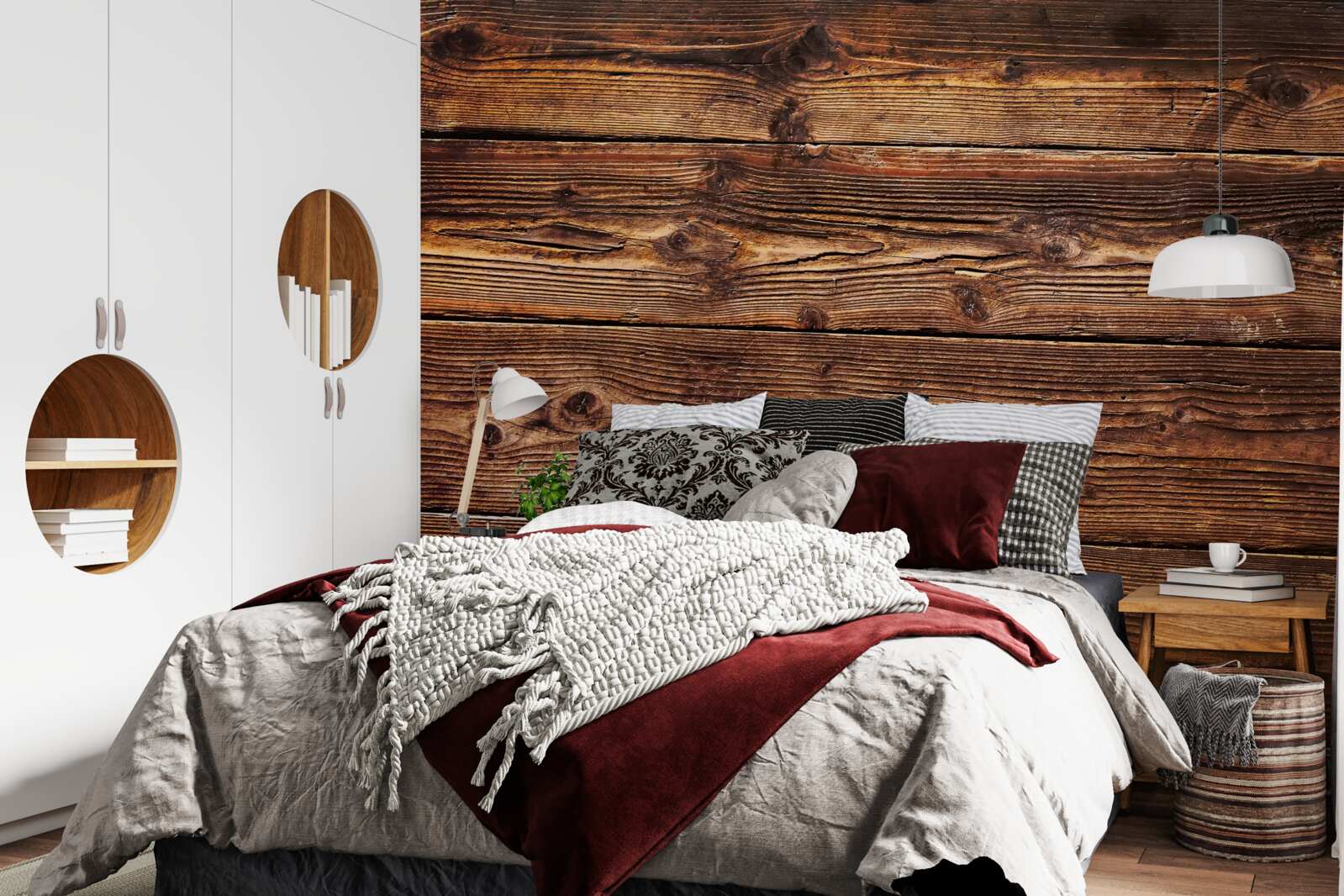 Fototapet scândură de parchet maro închis