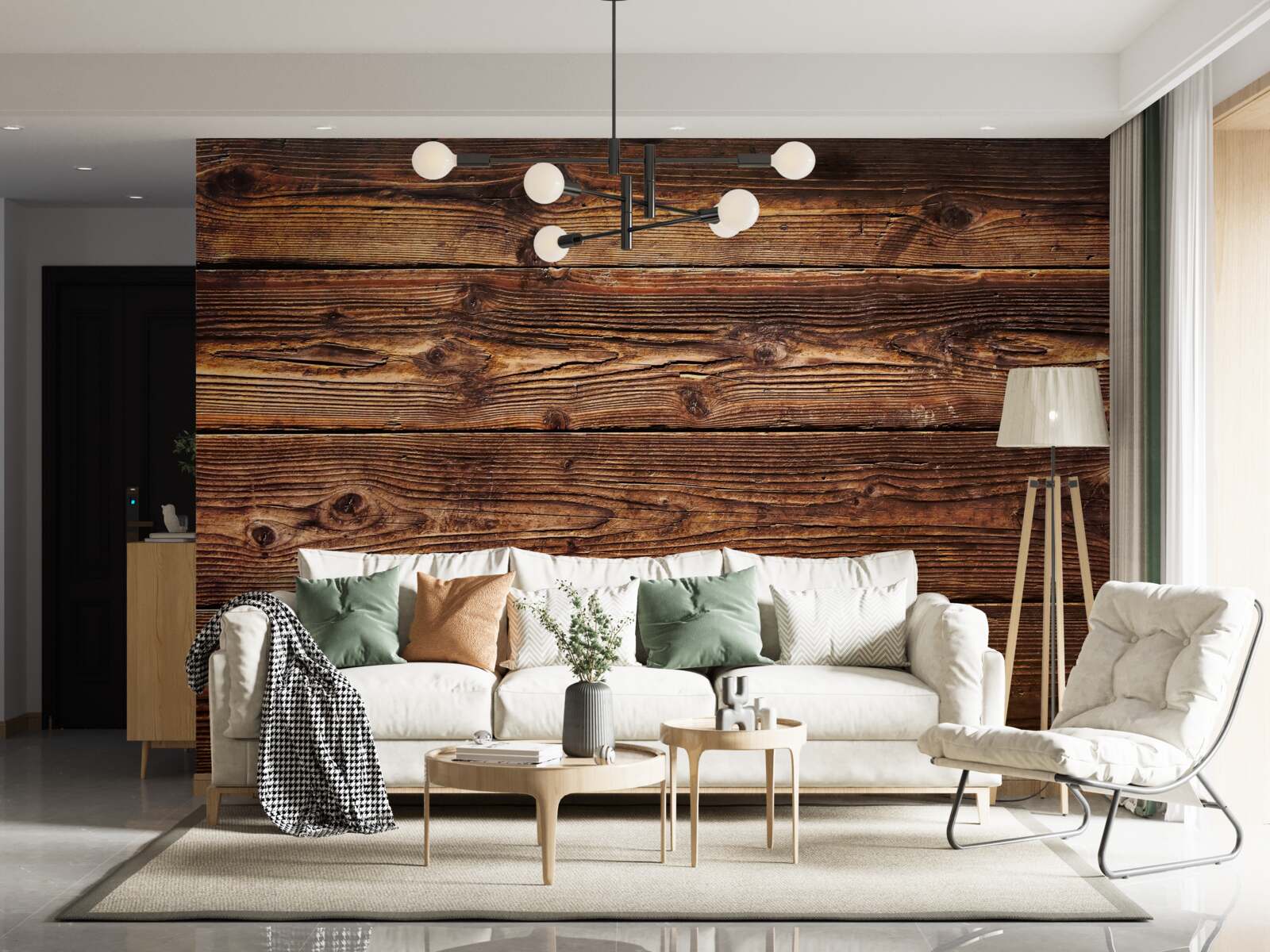 Fototapet scândură de parchet maro închis