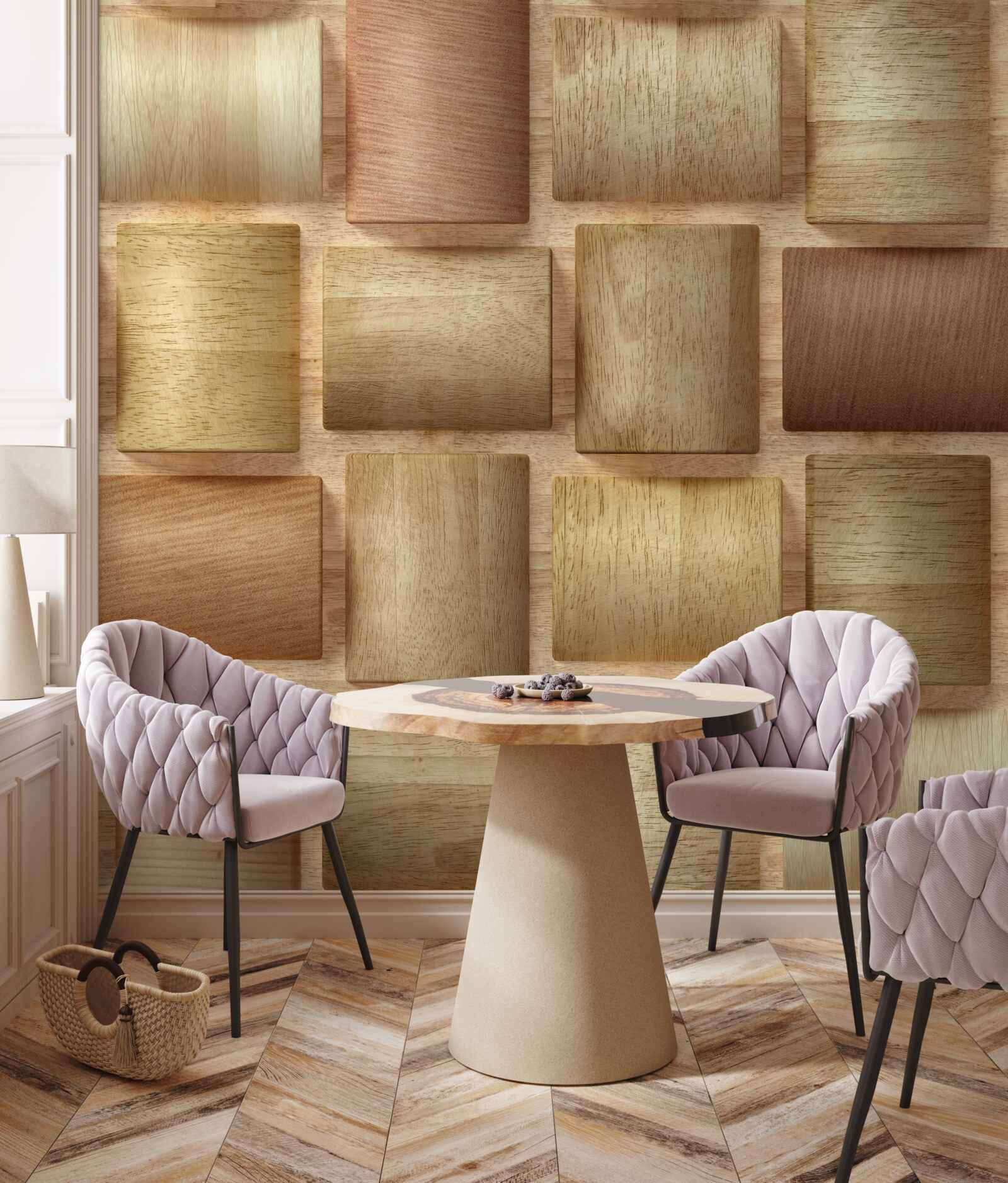 Fototapet cuburi de lemn multicolore