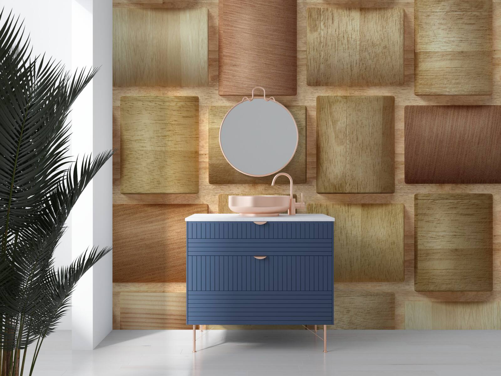 Fototapet cuburi de lemn multicolore