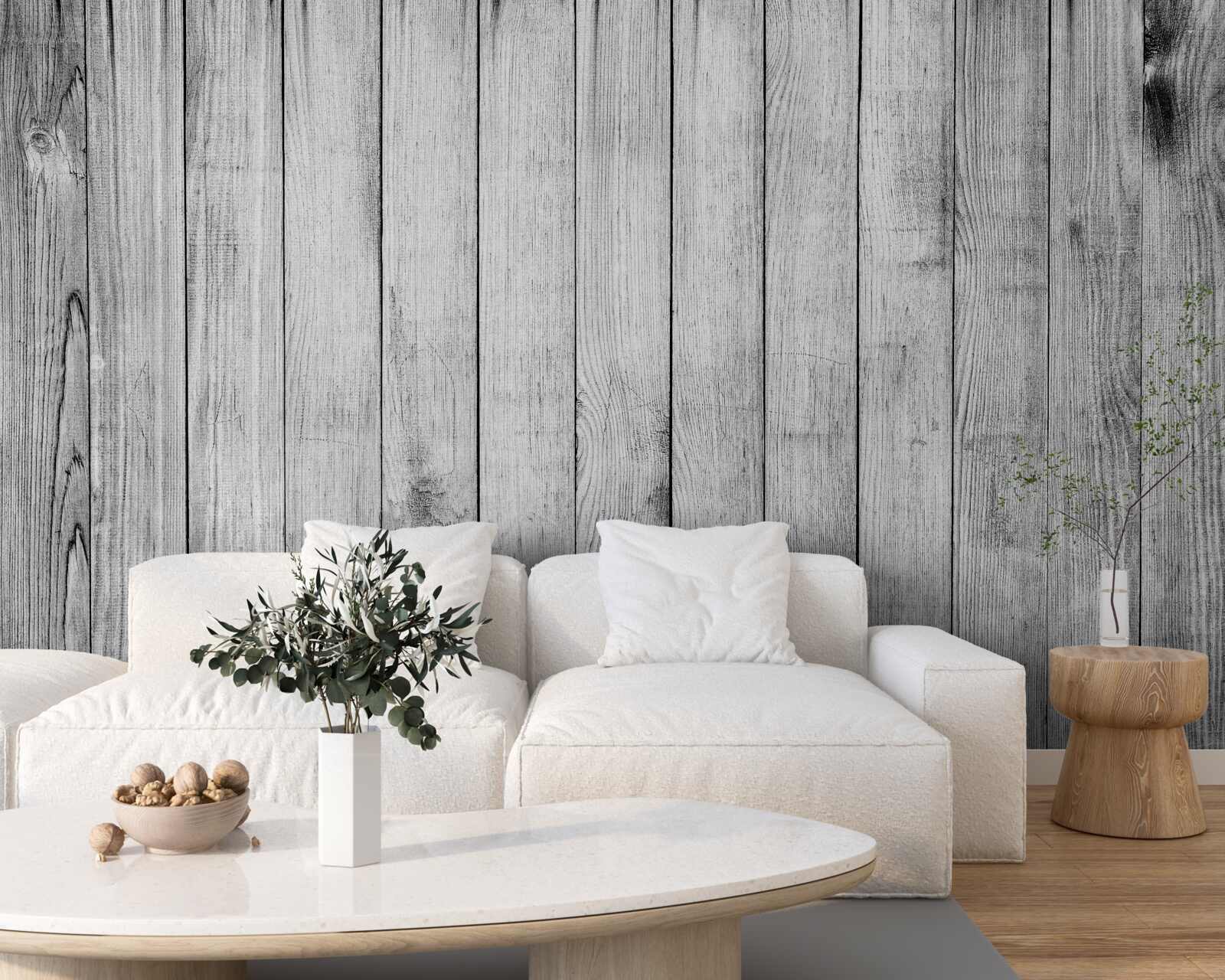 Fototapet scândură de parchet gri deschis