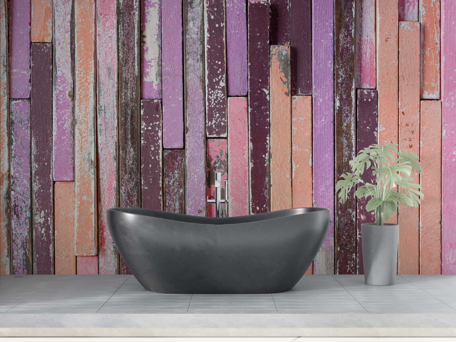 Fototapet baghete de parchet din lemn în diferite culori, de pe vremuri