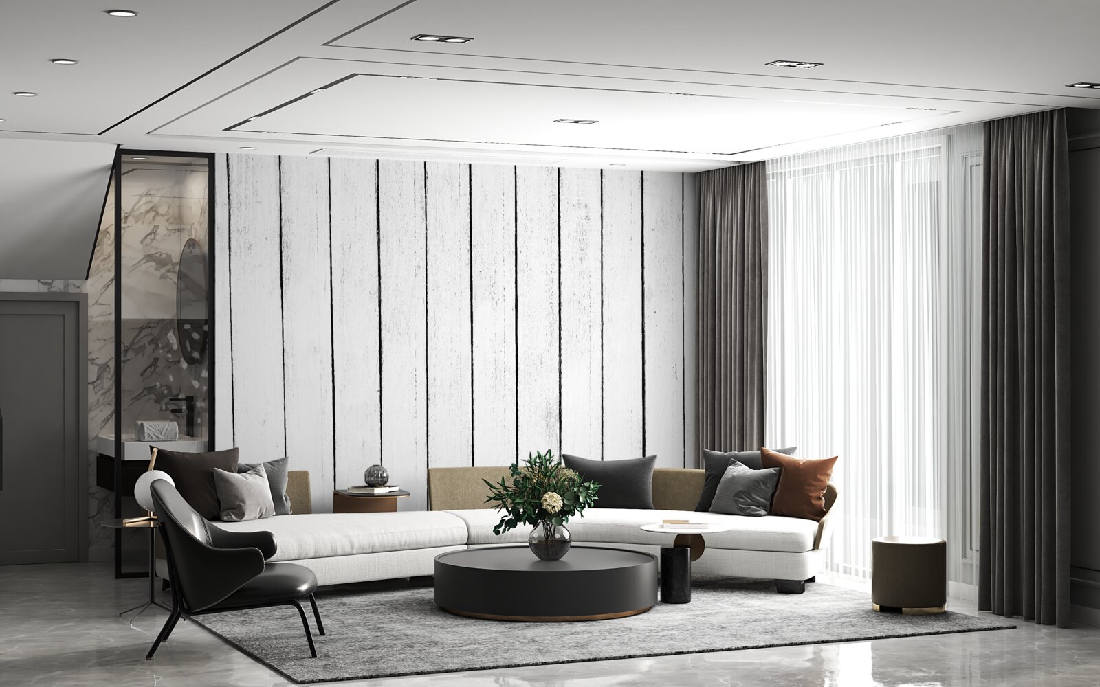 Fototapet placa de parchet alb