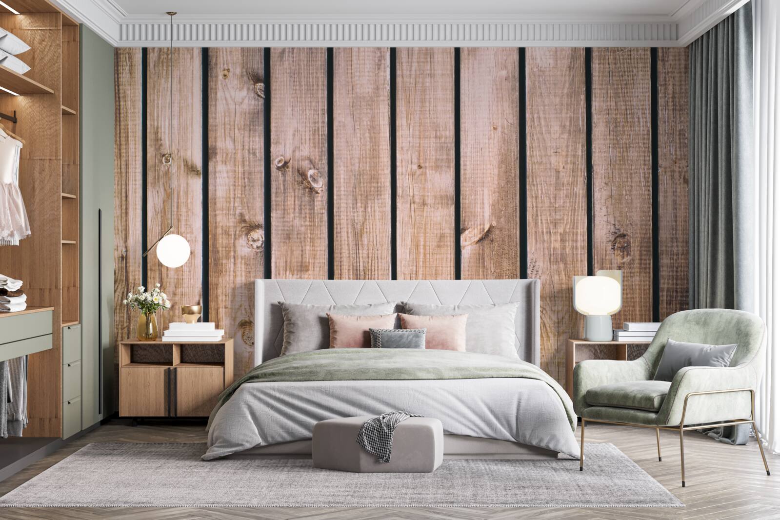 Fototapet placă de parchet maro