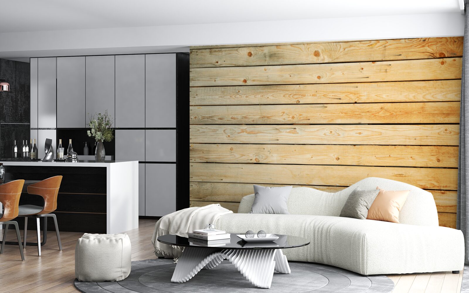 Fototapet bastoane din lemn maro deschis