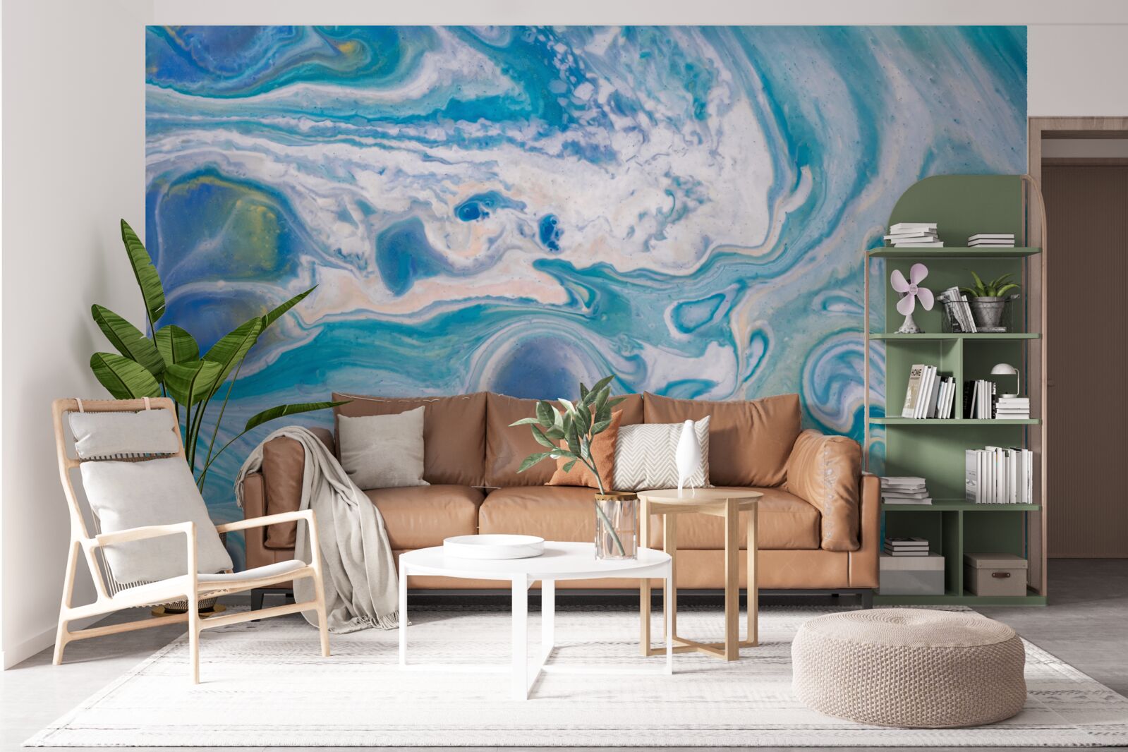 Fototapet rășină epoxidică albastră