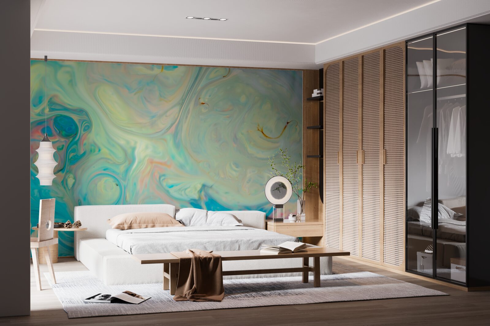 Fototapet fundal turcoaz deschis