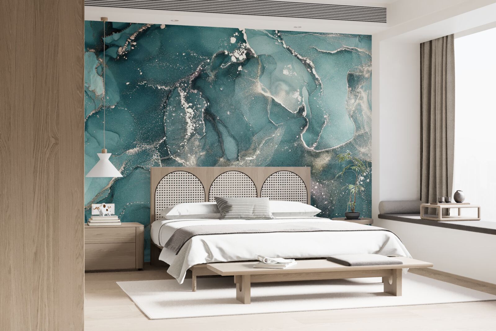 Fototapet lichid verde închis