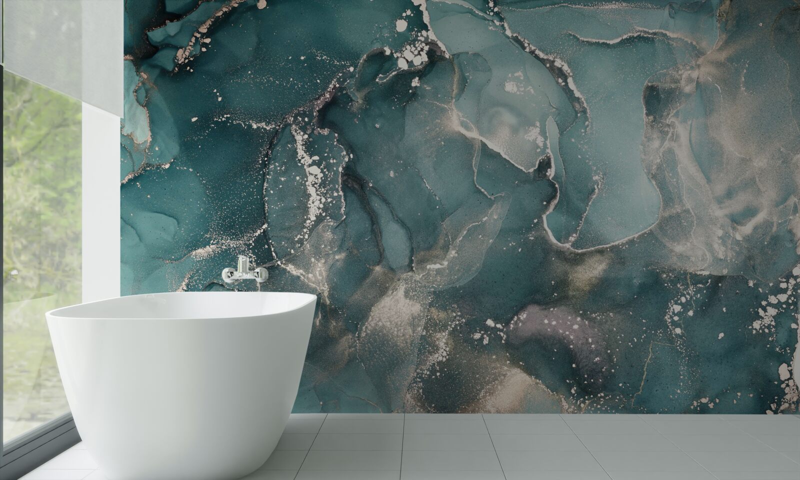 Fototapet lichid verde închis