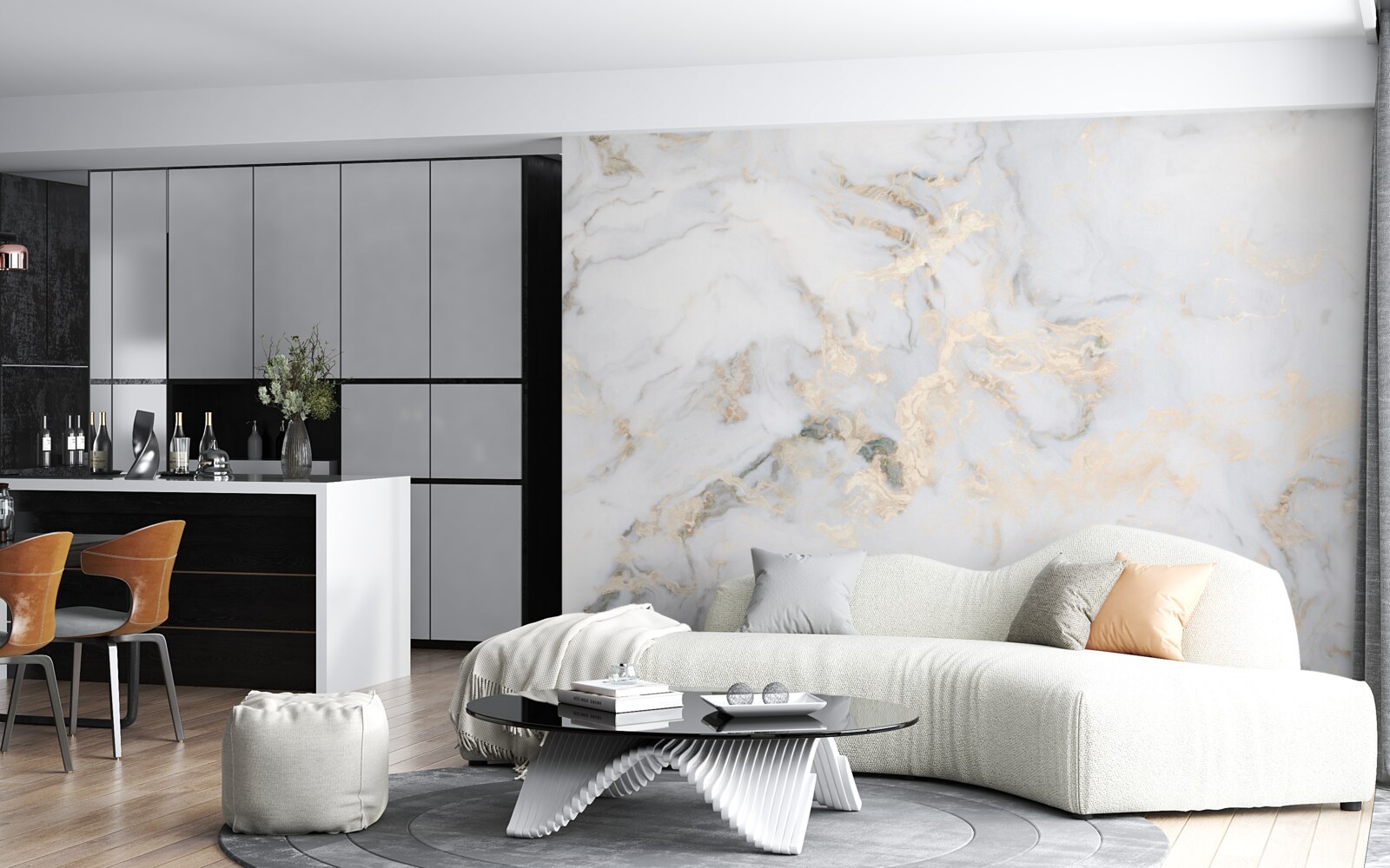 Fototapet marmură albă de lux