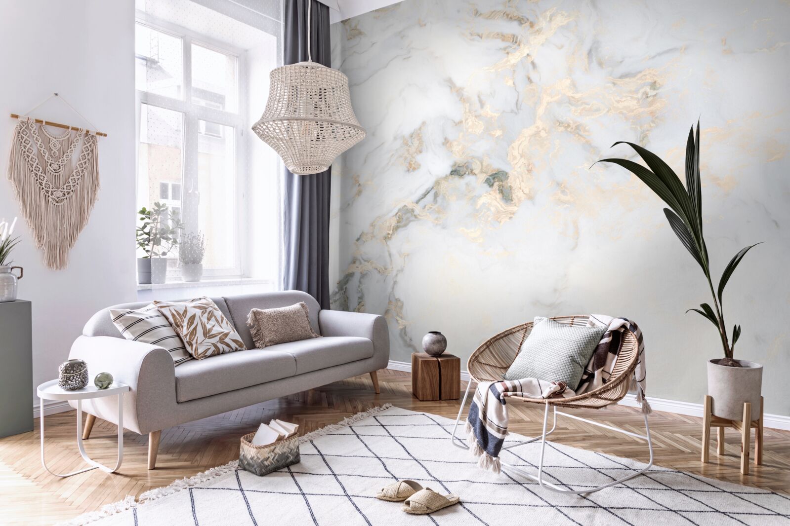 Fototapet marmură albă de lux