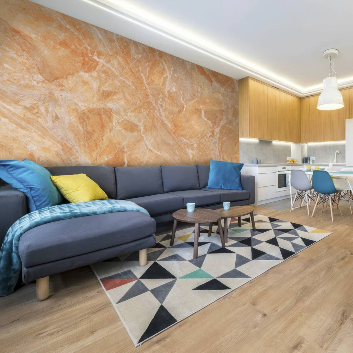 Fototapet fundal onix în nuanțe de portocaliu