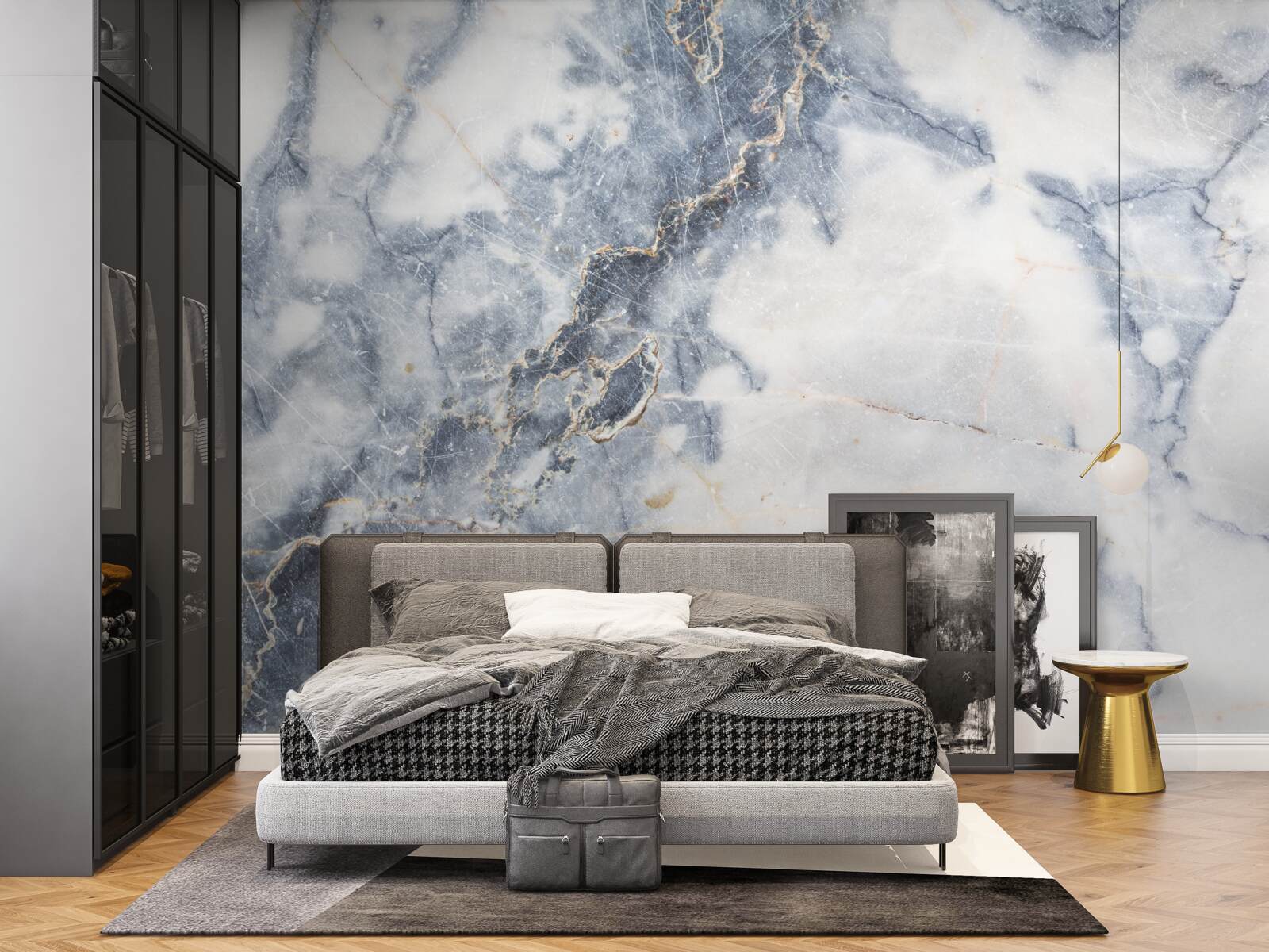 Fototapet fundalul este marmură gri