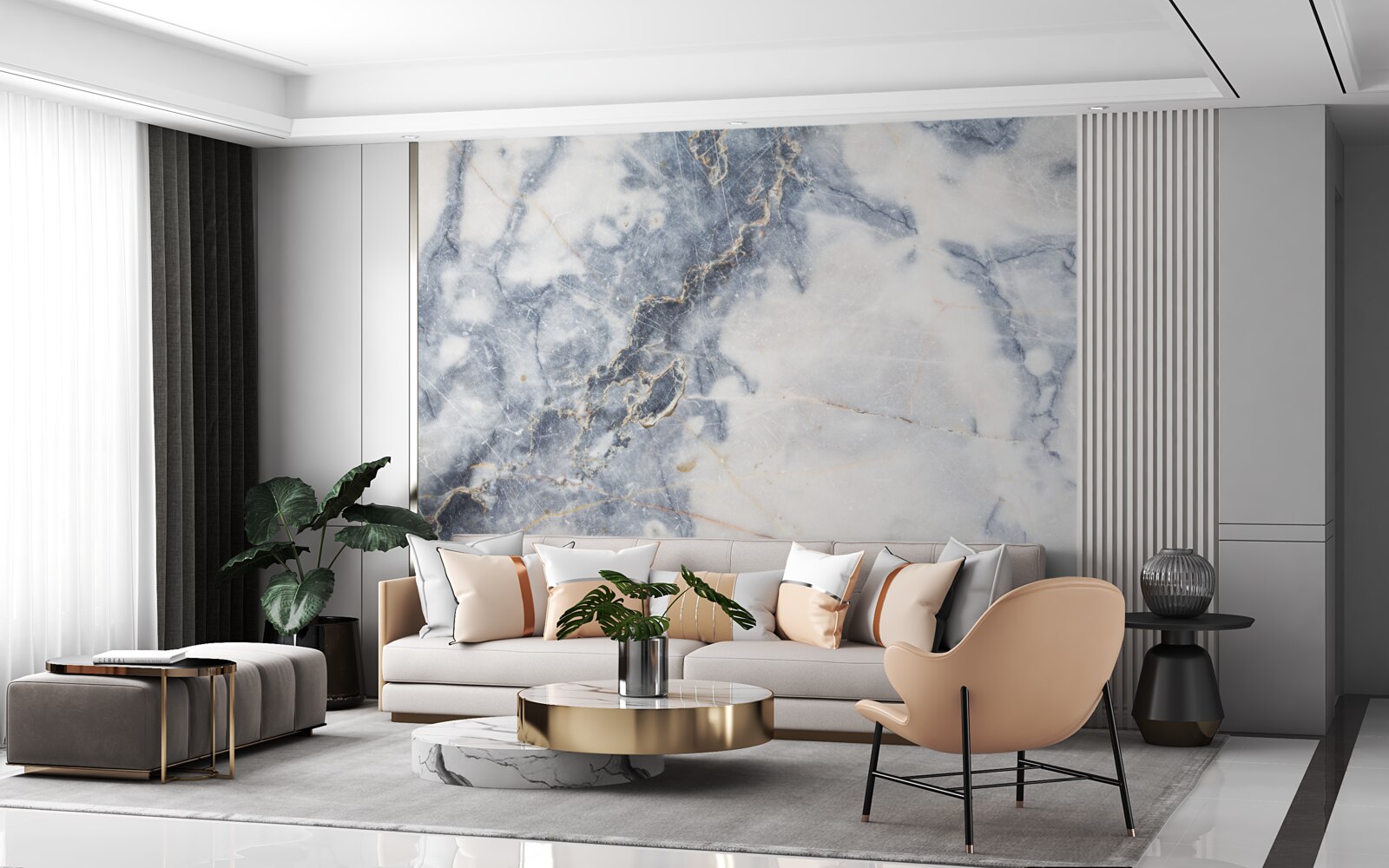 Fototapet fundalul este marmură gri