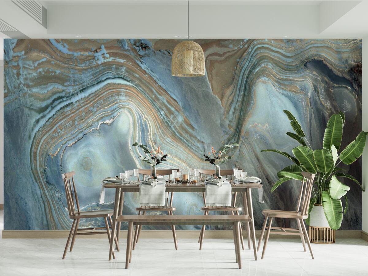 Fototapet topaz albastru fuziune