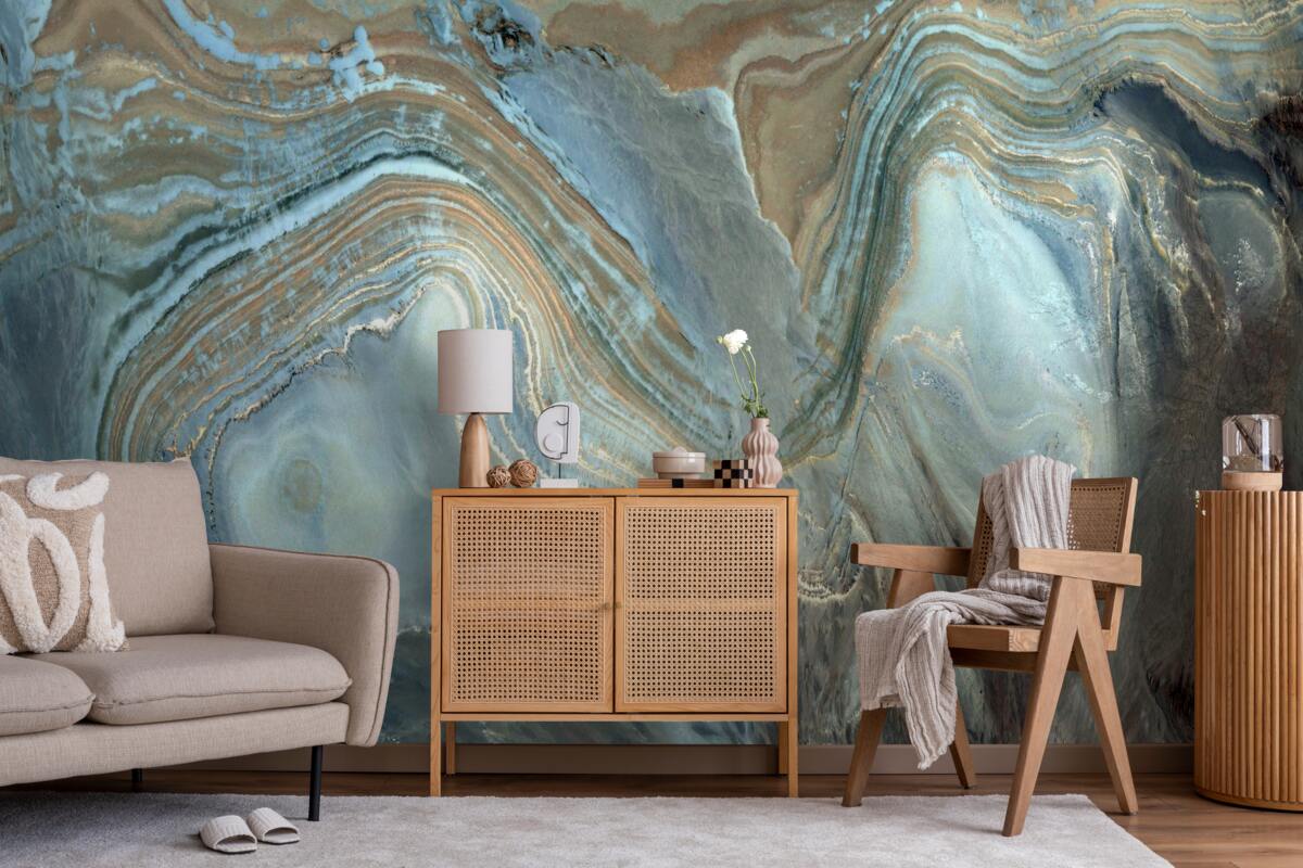 Fototapet topaz albastru fuziune