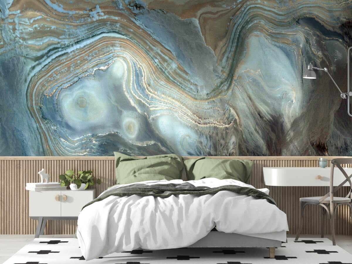 Fototapet topaz albastru fuziune