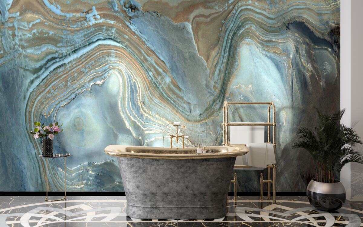 Fototapet topaz albastru fuziune