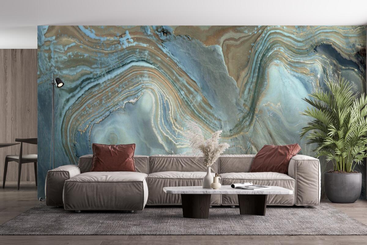 Fototapet topaz albastru fuziune