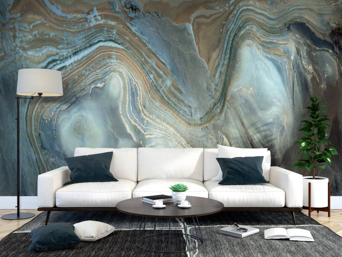 Fototapet topaz albastru fuziune