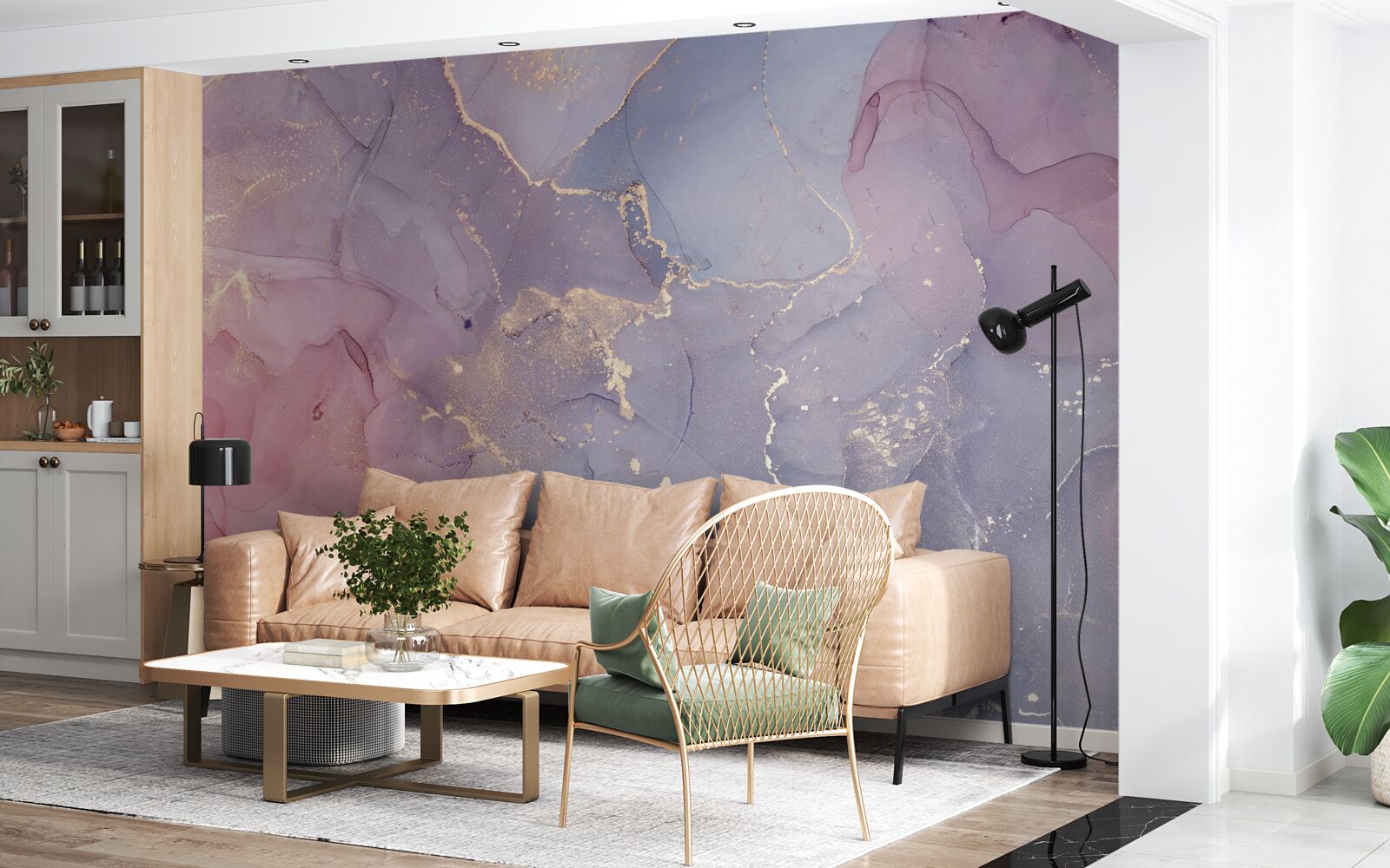 Fototapet fundal în culori pastelate realizat din acril