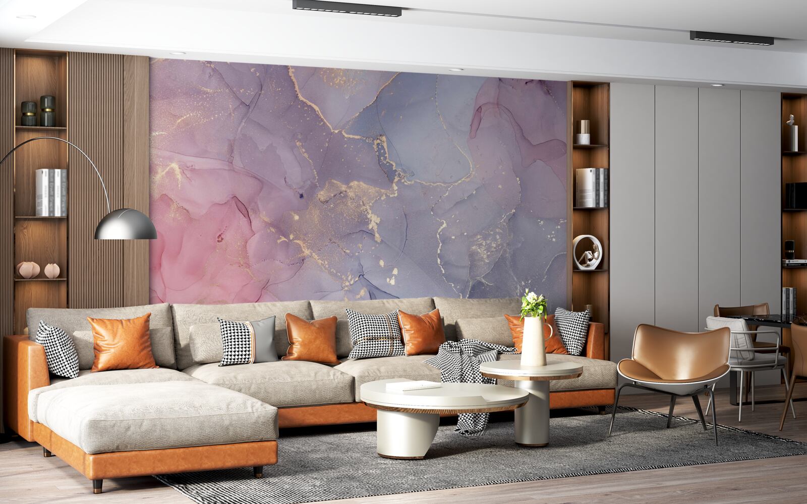 Fototapet fundal în culori pastelate realizat din acril