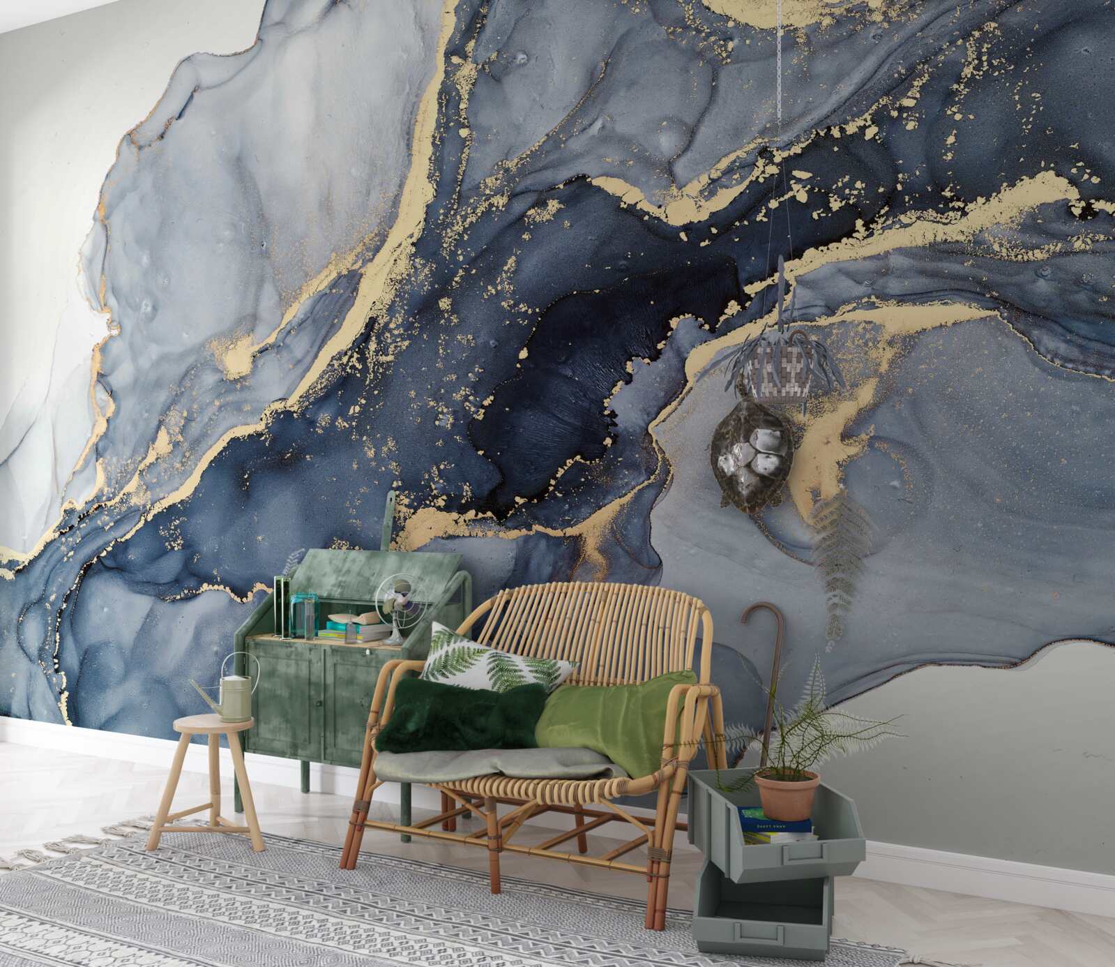 Fototapet emoția culorii indigo